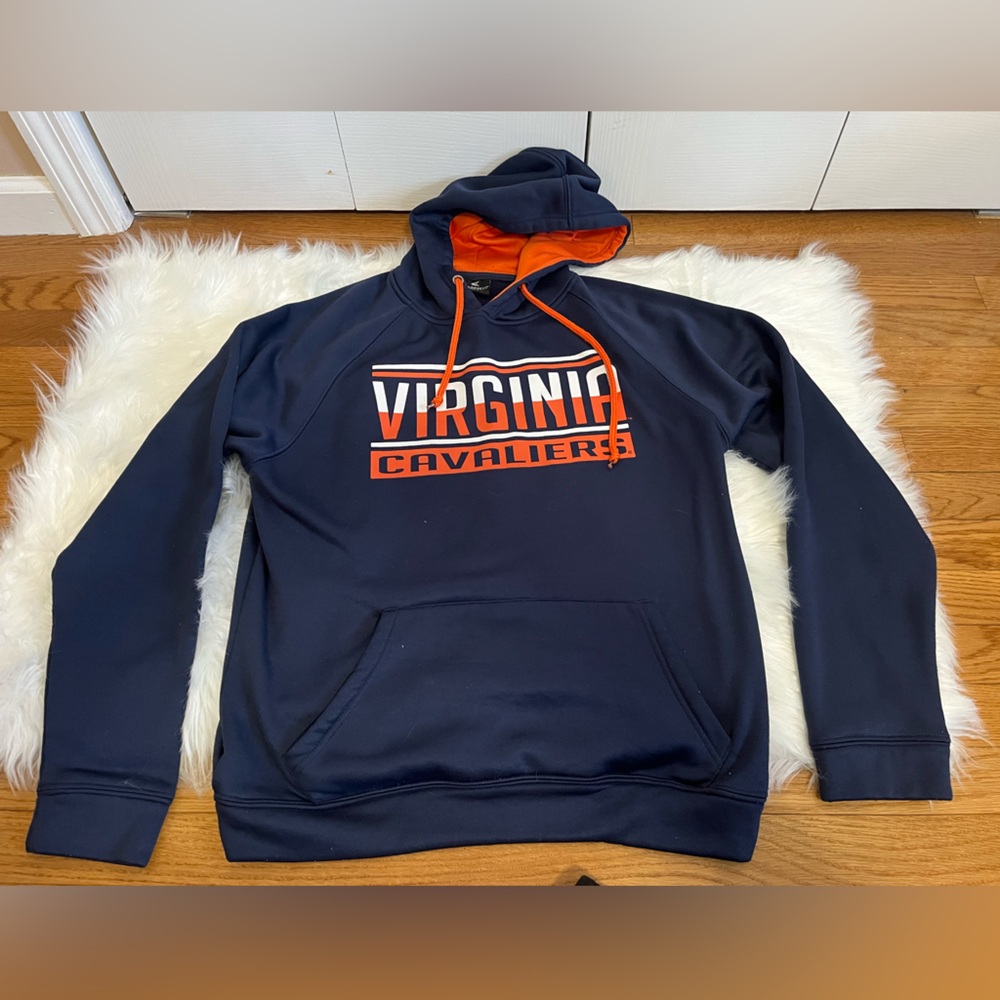 UVA Cavaliers Navy and Orange Men's Hoodie